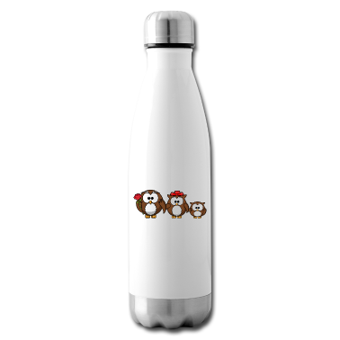 Partnerlook Trinkflasche - Eulenfamilie für tollen Partnerlook
