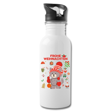Partnerlook Trinkflasche - FROHE WEIHNACHTEN- Partnerlook - Bär