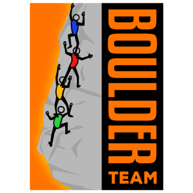 Motiv Boulder Team Partnerlook Klettern Bergsteigen