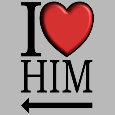 Motiv I love him Partnerlook