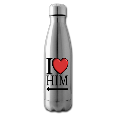 Partnerlook Trinkflasche - I love him Partnerlook