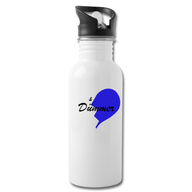 Partnerlook Trinkflasche - Dumm und Dümmer- Partnershirt. Partnerlook.