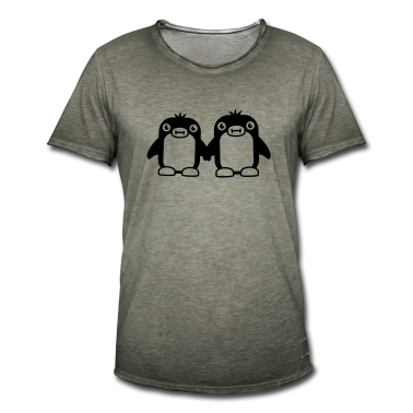 Pärchen T-Shirt - Suesses Pinguin Paerchen
