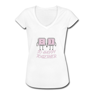 Pärchen T-Shirt - So Happy together Tastatur Paerchen