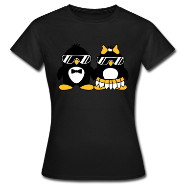 Pärchen T-Shirt - pinguin paar liebe paerchen verliebt sonnenbrille