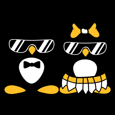 Motiv pinguin paar liebe paerchen verliebt sonnenbrille