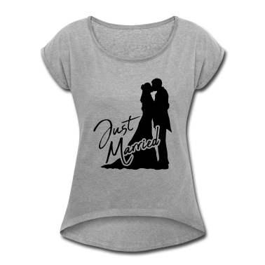 Pärchen T-Shirt - Kuessendes Just Married Paerchen Hochzeit Paar ver