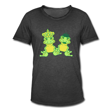Pärchen T-Shirt - prinz koenig froschkoenig paar paerchen liebe verl