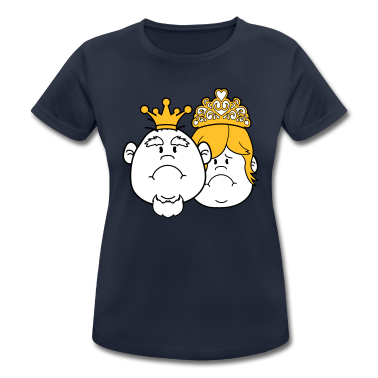 Pärchen T-Shirt - gesichter prinz koenig paar paerchen liebe prinzes