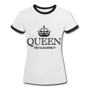 Pärchen T-Shirt - QUEEN Koenigin Paar Paerchen Royal 2reborn bl