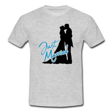 Pärchen T-Shirt - Just Married Kuessendes Paerchen Hochzeit Paar ver