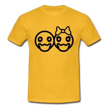 Pärchen T-Shirt - team 2 freunde paar liebe verliebt paerchen gesich