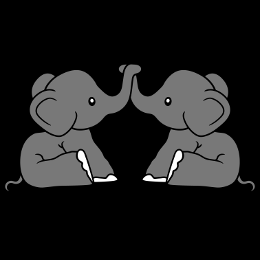 Motiv elefanten 2 freunde team paar liebe paerchen brued