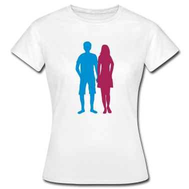 Pärchen T-Shirt - paerchen 2 freunde team paar liebe verliebt valent