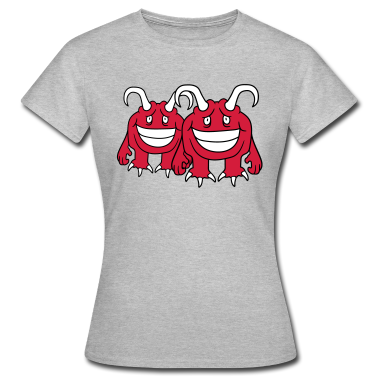 Pärchen T-Shirt - paar liebe verliebt paerchen 2 freunde daemon teuf