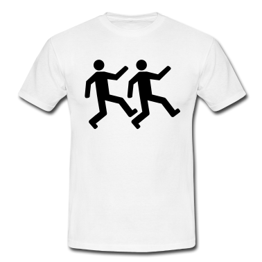 Pärchen T-Shirt - 2 freunde team paar crew paerchen gluecklich sprin