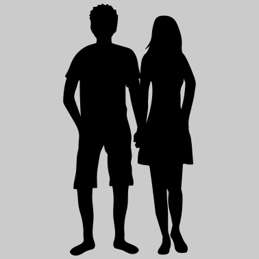 Motiv silhouette paerchen 2 freunde team paar liebe verl