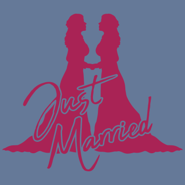 Motiv Logo Just Married 2 Freundinnen Paerchen Paar Lieb