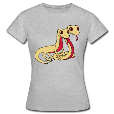 Pärchen T-Shirt - paar 2 freunde team paerchen liebe gesicht schlang