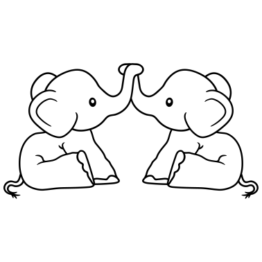 Motiv 2 elefanten freunde team paar liebe paerchen brued