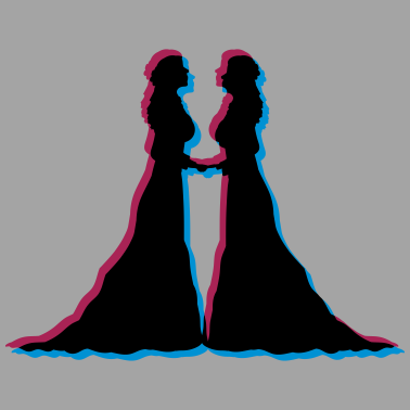 Motiv Paerchen 3D Effekt 2 Freundinnen Paar Liebe verlie