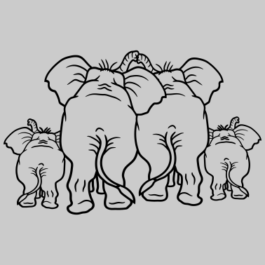 Motiv elefanten familie liebe paar paerchen 2 baby kind