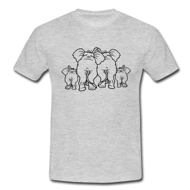 Pärchen T-Shirt - elefanten familie liebe paar paerchen 2 baby kind