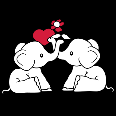 Motiv liebe herz paar paerchen verliebt elefant blume ha