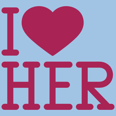 Motiv Pink I Love Her Lesbisch Freundin Freund Paerchen