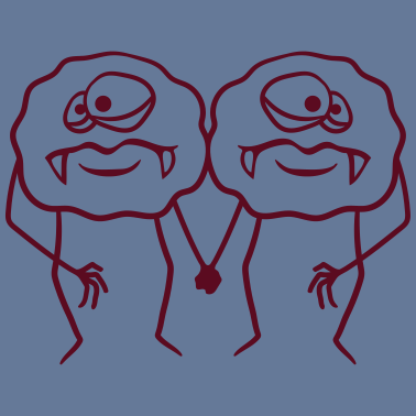 Motiv 2 freunde team paar paerchen angst furcht kot bael