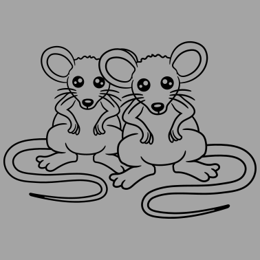 Motiv 2 freunde paar paerchen liebe team maus suess nied