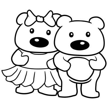 Motiv paerchen baer paar liebe 2 freunde team mann maedc