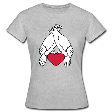 Pärchen T-Shirt - herz 2 freunde team paar liebe verliebt paerchen s