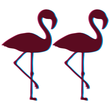 Motiv paar team 2 freunde paerchen crew 3d flamingo voge