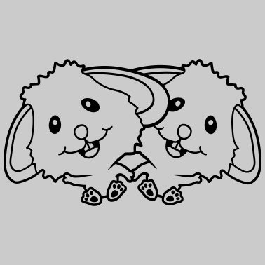 Motiv 2 hasen freunde team paar duo paerchen brueder sch