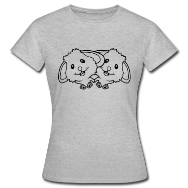 Pärchen T-Shirt - 2 hasen freunde team paar duo paerchen brueder sch