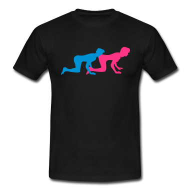 Pärchen T-Shirt - lecken arsch eat ass 2 paar paerchen liebe doggy s