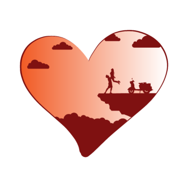 Motiv Amor LGBT Sonnenuntergang Flirt Herz