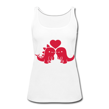 Pärchen Tank Top - Rotes Saurier Paerchen