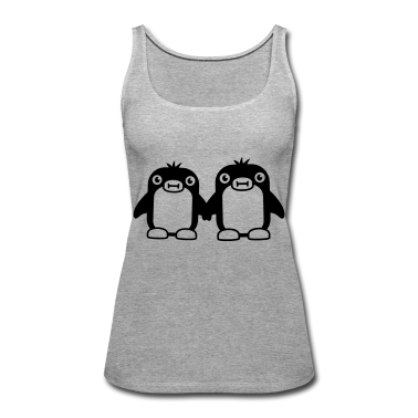 Pärchen Tank Top - Suesses Pinguin Paerchen