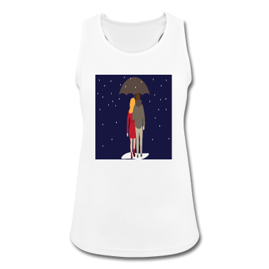 Pärchen Tank Top - couplerain Paerchen im Regen unterm Schirm Liebe