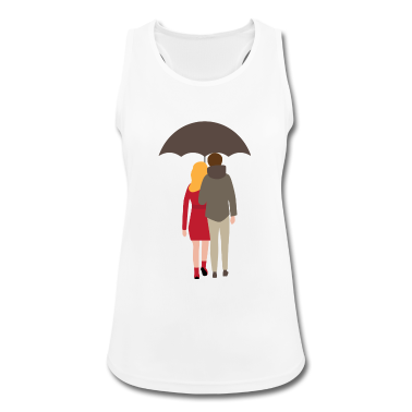 Pärchen Tank Top - couple Paerchen verliebt unter Schirm 3 381