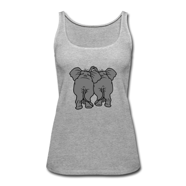 Pärchen Tank Top - verliebt liebe paar paerchen 2 elefanten von hinte