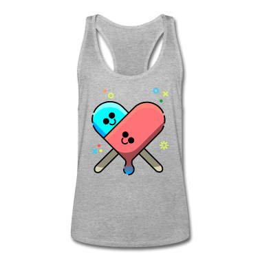 Pärchen Tank Top - Eis am Stiel Eiscreme Sommer Liebe Herz Paerchen