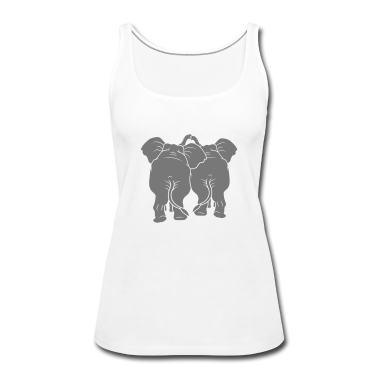 Pärchen Tank Top - paar 2 elefanten von hinten verliebt liebe paerche