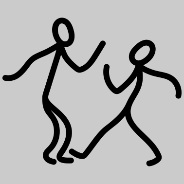 Motiv 2 tanzende strichmaennchen freunde paar paerchen l