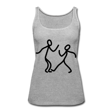 Pärchen Tank Top - 2 tanzende strichmaennchen freunde paar paerchen l