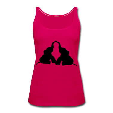 Pärchen Tank Top - paerchen paar liebe verliebt 2 freunde team silhou