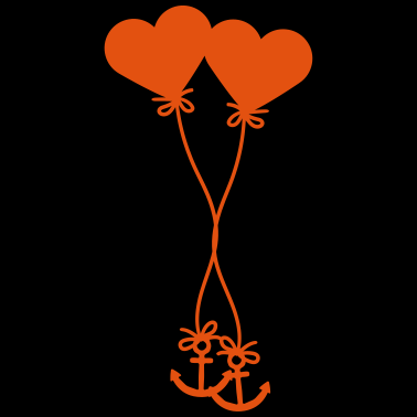 Motiv 2 paar paerchen verliebt anker herz luftballon fli