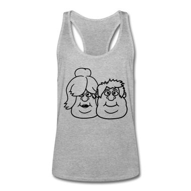 Pärchen Tank Top - gesichter mann paar paerchen liebe verliebt frau m